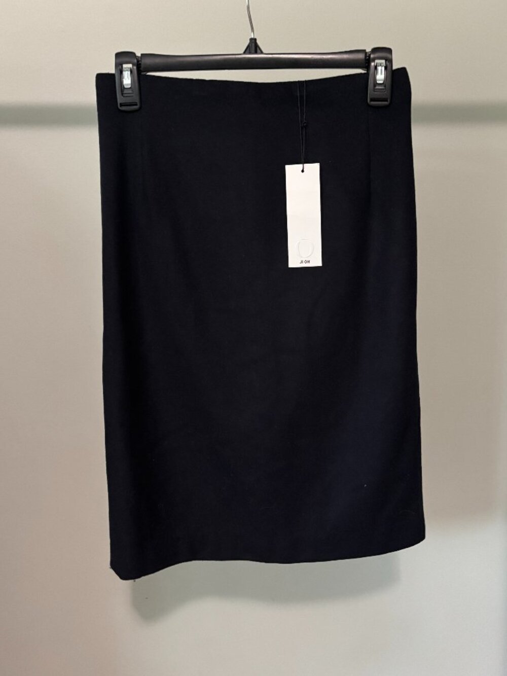 JI OH NWT Black Highwaist Wool Skirt Size Small NWT
